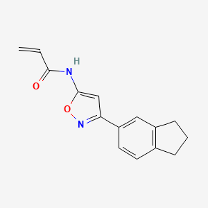 N-[3-(2,3-dihydro-1H-inden-5-yl)-1,2-oxazol-5-yl]prop-2-enamide