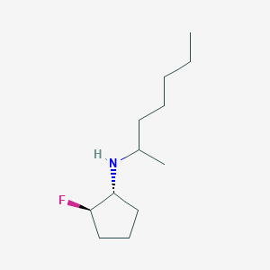 molecular formula C12H24FN B1531511 (1R,2R)-2-fluoro-N-(heptan-2-yl)cyclopentan-1-amine CAS No. 2166340-48-1