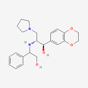 (|AR,|AR)-|A-(2,3-Dihydro-1,4-benzodioxin-6-yl)-|A-[(2-hydroxy-1-phenylethyl)amino]-1-pyrrolidinepropanol