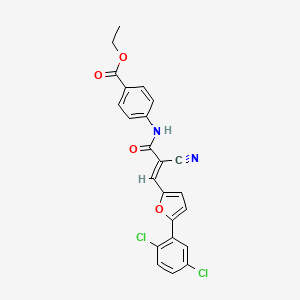 ethyl 4-[[(E)-2-cyano-3-[5-(2,5-dichlorophenyl)furan-2-yl]prop-2-enoyl]amino]benzoate