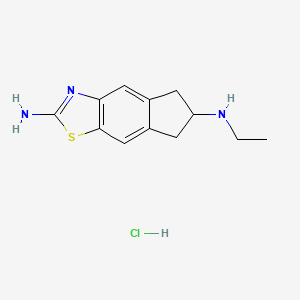 molecular formula C12H16ClN3S B1531517 N6-ethyl-5H,6H,7H-indeno[5,6-d][1,3]thiazole-2,6-diamine hydrochloride CAS No. 1823457-95-9
