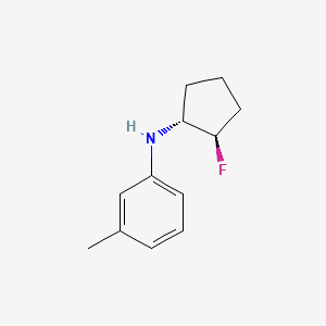 molecular formula C12H16FN B1531520 N-[(1R,2R)-2-fluorocyclopentyl]-3-methylaniline CAS No. 2166205-72-5