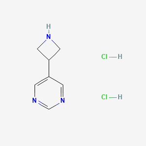 molecular formula C7H11Cl2N3 B15315244 5-(Azetidin-3-yl)pyrimidine dihydrochloride 