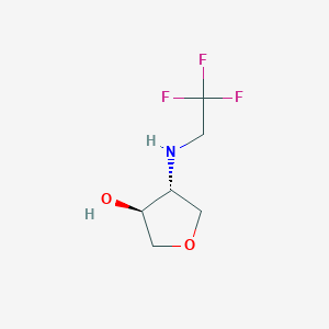molecular formula C6H10F3NO2 B1531525 (3S,4R)-4-[(2,2,2-trifluoroethyl)amino]oxolan-3-ol CAS No. 1932538-23-2