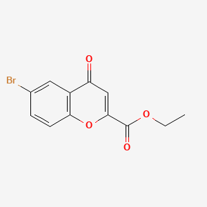 4H-1-Benzopyran-2-carboxylic acid, 6-bromo-4-oxo-, ethyl ester