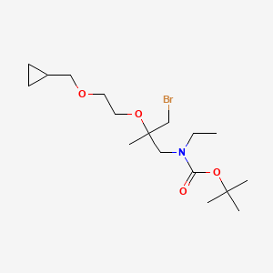 tert-butyl N-{3-bromo-2-[2-(cyclopropylmethoxy)ethoxy]-2-methylpropyl}-N-ethylcarbamate