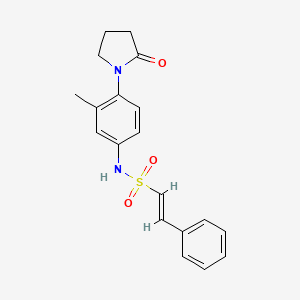 (E)-N-(3-methyl-4-(2-oxopyrrolidin-1-yl)phenyl)-2-phenylethenesulfonamide