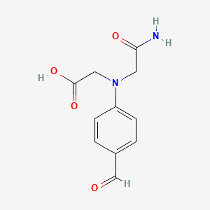 molecular formula C11H12N2O4 B1531531 2-[(Carbamoylmethyl)(4-formylphenyl)amino]acetic acid CAS No. 2059955-37-0