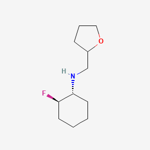 molecular formula C11H20FNO B1531537 (1R,2R)-2-fluoro-N-[(oxolan-2-yl)methyl]cyclohexan-1-amine CAS No. 2166406-21-7