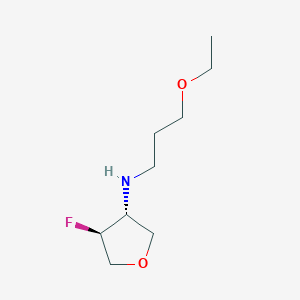 molecular formula C9H18FNO2 B1531540 (3R,4S)-N-(3-乙氧基丙基)-4-氟代恶烷-3-胺 CAS No. 2165581-16-6