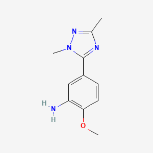 5-(1,3-Dimethyl-1h-1,2,4-triazol-5-yl)-2-methoxyaniline