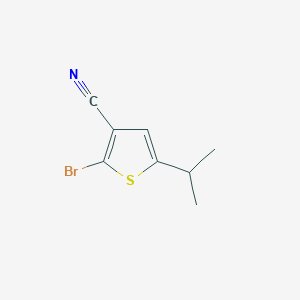 molecular formula C8H8BrNS B15315412 2-Bromo-5-(propan-2-yl)thiophene-3-carbonitrile 