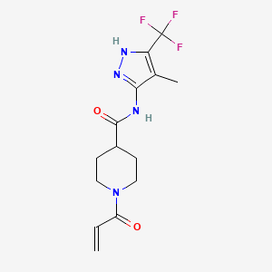 1-Acryloyl-N-(4-methyl-3-(trifluoromethyl)-1H-pyrazol-5-yl)piperidine-4-carboxamide