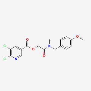 [2-[(4-Methoxyphenyl)methyl-methylamino]-2-oxoethyl] 5,6-dichloropyridine-3-carboxylate