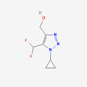 (1-Cyclopropyl-5-(difluoromethyl)-1H-1,2,3-triazol-4-YL)methanol