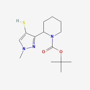 tert-butyl 2-(1-methyl-4-sulfanyl-1H-pyrazol-3-yl)piperidine-1-carboxylate