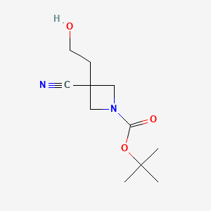 Tert-butyl3-cyano-3-(2-hydroxyethyl)azetidine-1-carboxylate