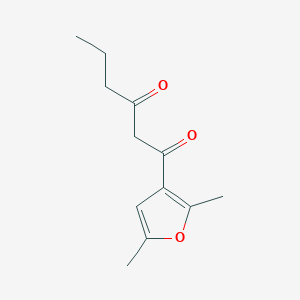 1-(2,5-Dimethylfuran-3-yl)hexane-1,3-dione