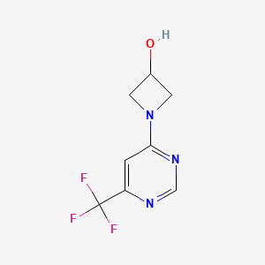 molecular formula C8H8F3N3O B1531567 1-[6-(Trifluoromethyl)pyrimidin-4-yl]azetidin-3-ol CAS No. 1997251-40-7
