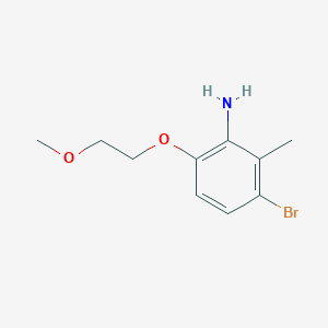 molecular formula C10H14BrNO2 B1531568 3-Bromo-6-(2-methoxyethoxy)-2-methylphenylamine CAS No. 1864157-88-9