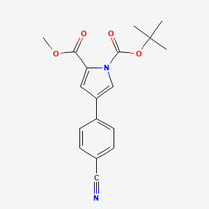 1-tert-Butyl 2-methyl 4-(4-cyanophenyl)-1H-pyrrole-1,2-dicarboxylate