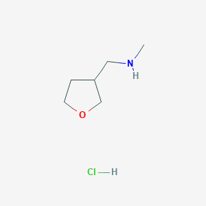 molecular formula C6H14ClNO B1531576 Methyl[(oxolan-3-yl)methyl]amine hydrochloride CAS No. 2007919-41-5
