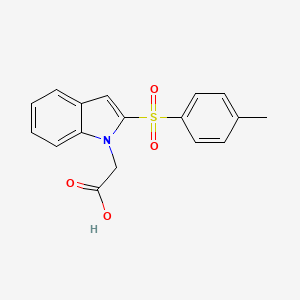 molecular formula C17H15NO4S B1531579 {2-[(4-Methylphenyl)sulfonyl]-1H-indol-1-yl}acetic acid CAS No. 2206243-36-7