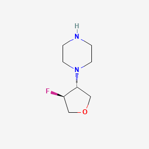 1-[(3R,4S)-4-fluorooxolan-3-yl]piperazine