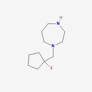 molecular formula C11H21FN2 B1531588 1-[(1-Fluorocyclopentyl)methyl]-1,4-diazepane CAS No. 2098034-24-1