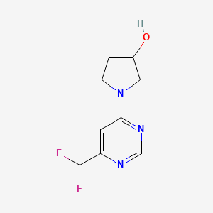 molecular formula C9H11F2N3O B1531589 1-[6-(二氟甲基)嘧啶-4-基]吡咯烷-3-醇 CAS No. 2098041-59-7