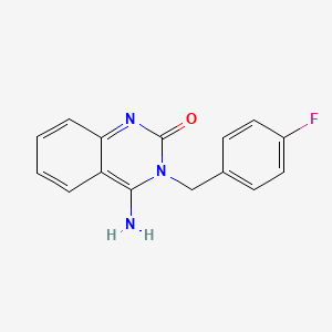 3-[(4-Fluorophenyl)methyl]-4-imino-1,2,3,4-tetrahydroquinazolin-2-one