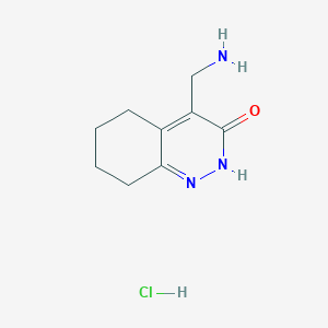 4-(Aminomethyl)-2,3,5,6,7,8-hexahydrocinnolin-3-one hydrochloride