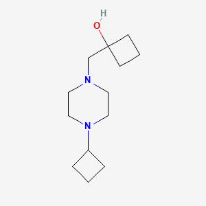 1-[(4-Cyclobutylpiperazin-1-yl)methyl]cyclobutan-1-ol