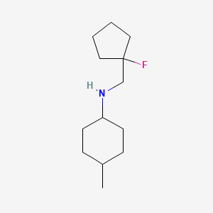molecular formula C13H24FN B1531595 (1r,4r)-N-[(1-fluorocyclopentyl)methyl]-4-methylcyclohexan-1-amine CAS No. 2098050-78-1