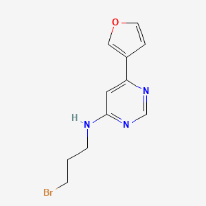 molecular formula C11H12BrN3O B1531596 N-(3-bromopropyl)-6-(furan-3-yl)pyrimidin-4-amine CAS No. 2098096-21-8