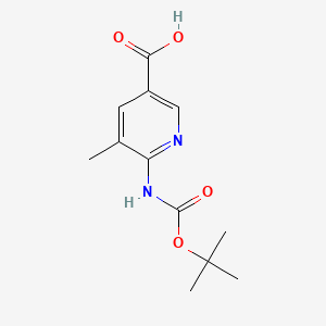 6-((tert-Butoxycarbonyl)amino)-5-methylnicotinic acid