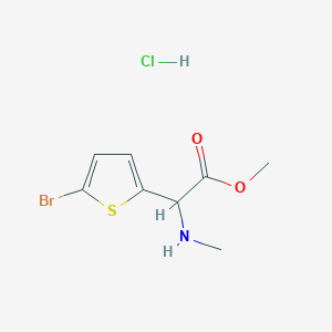 Methyl 2-(5-bromothiophen-2-yl)-2-(methylamino)acetate hydrochloride