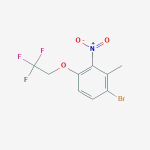 molecular formula C9H7BrF3NO3 B1531599 1-Bromo-2-methyl-3-nitro-4-(2,2,2-trifluoroethoxy)benzene CAS No. 2206610-32-2