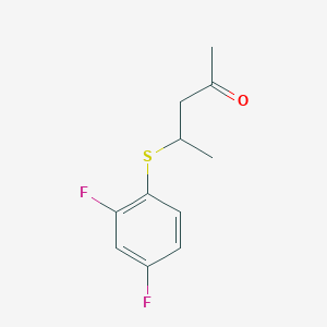 4-((2,4-Difluorophenyl)thio)pentan-2-one