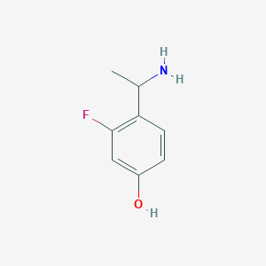 molecular formula C8H10FNO B15316035 4-(1-Aminoethyl)-3-fluorophenol 