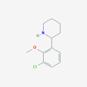 molecular formula C12H16ClNO B15316036 2-(3-Chloro-2-methoxyphenyl)piperidine 