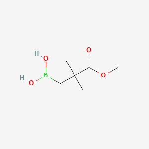 molecular formula C6H13BO4 B15316065 (3-Methoxy-2,2-dimethyl-3-oxopropyl)boronic acid 