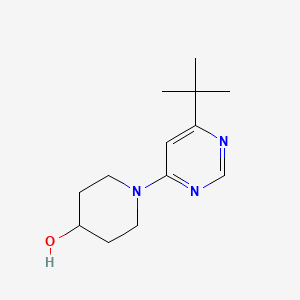 molecular formula C13H21N3O B1531607 1-(6-叔丁基嘧啶-4-基)哌啶-4-醇 CAS No. 2097990-33-3