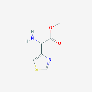 molecular formula C6H8N2O2S B15316085 Methyl 2-amino-2-(thiazol-4-yl)acetate 