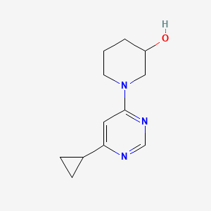 molecular formula C12H17N3O B1531609 1-(6-Cyclopropylpyrimidin-4-yl)piperidin-3-ol CAS No. 2098017-72-0