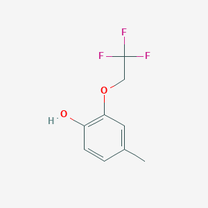 molecular formula C9H9F3O2 B1531612 4-Methyl-2-(2,2,2-trifluoroethoxy)-phenol CAS No. 1802719-08-9