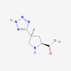 molecular formula C6H9N5O2 B1531617 (2S,4S)-4-(1H-1,2,3,4-Tetraazol-5-yl)-2-pyrrolidinecarboxylic acid CAS No. 2165744-98-7