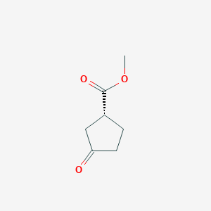 molecular formula C7H10O3 B153162 甲基(1R)-3-氧代环戊烷-1-羧酸酯 CAS No. 132076-27-8