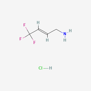 molecular formula C4H7ClF3N B15316279 (2E)-4,4,4-trifluorobut-2-en-1-aminehydrochloride 