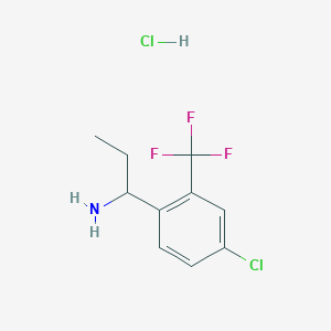 molecular formula C10H12Cl2F3N B1531631 1-(4-氯-2-三氟甲苯基)丙胺盐酸盐 CAS No. 2203015-79-4